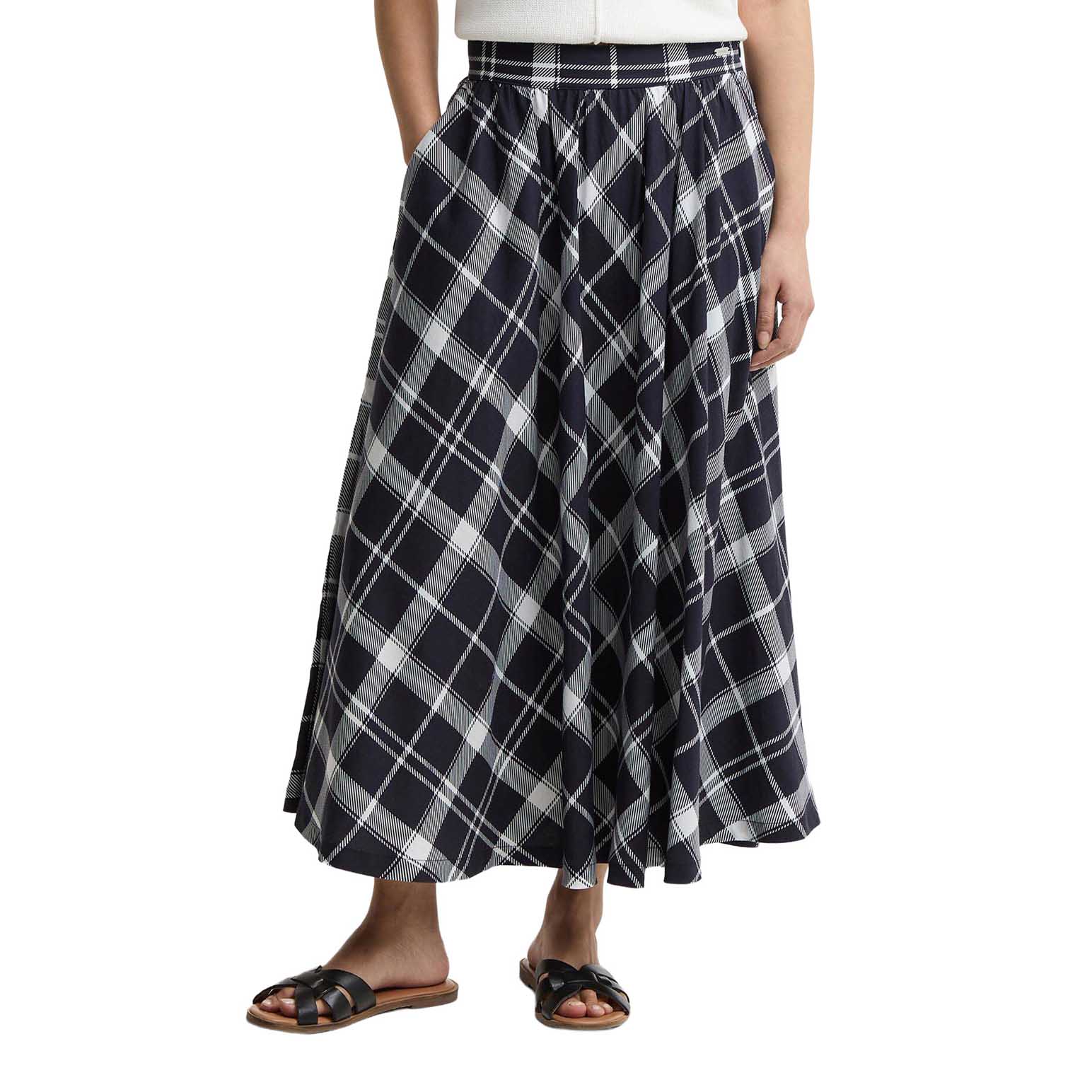 Barbour Baiton Tartan Midi Skirt